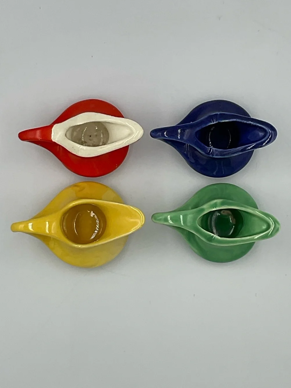 Vintage “Aladdin” Style Miniature Ceramic Creamers - Set of 4
